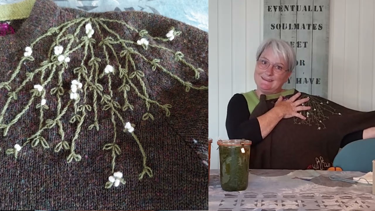 Søndagsstrik nr 38 Strik og drik i sommerlandet, broderi på strik, Neverkont m.m.