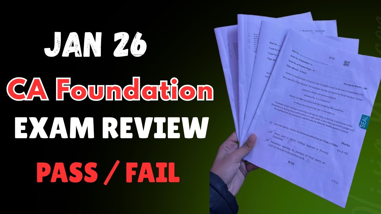 CA Foundation Exam Review Jan 2026📄// My Real Experience 😱// Pass or Fail😓// #cawithsukhleenkaur #ca
