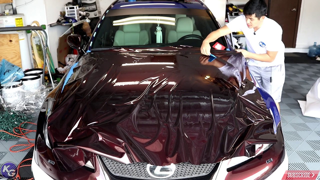 KG ISF | Wrapping the large Lexus Hood