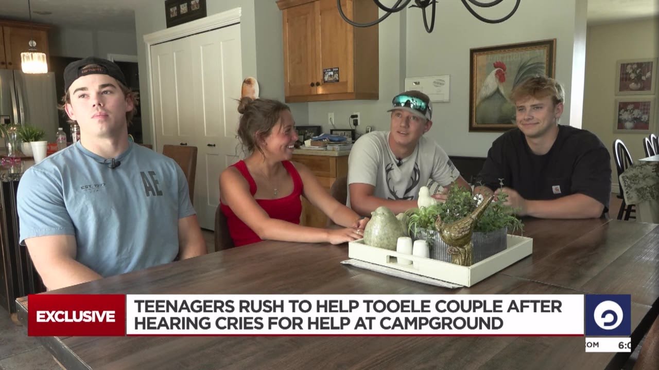 Teenagers rush to help Tooele couple after hearing cries for help at campground