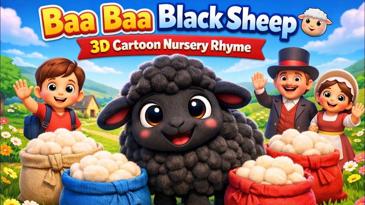 Baa Baa Black Sheep — Kids Songs & Nursery Rhymes 3D