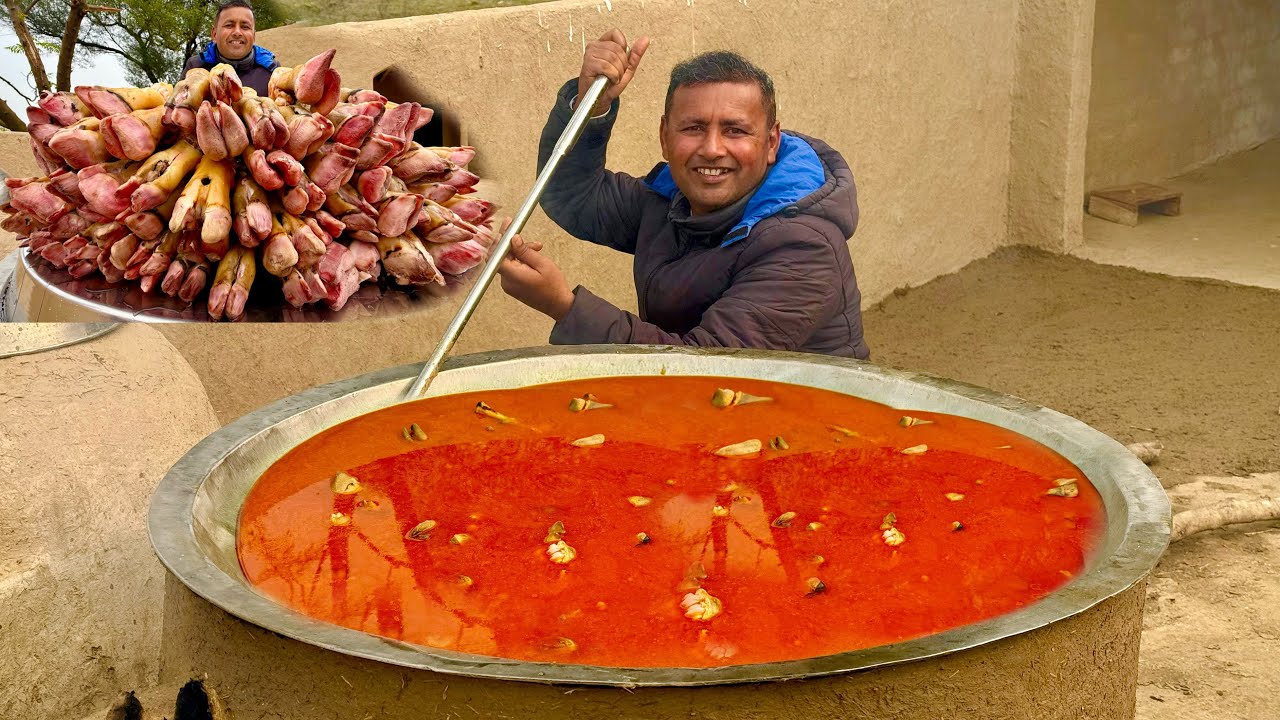 Goat Leg Soup | Village Healthy Soup Recipe | Bakre Ke Paye | Mutton Paya | Village Food Secrets