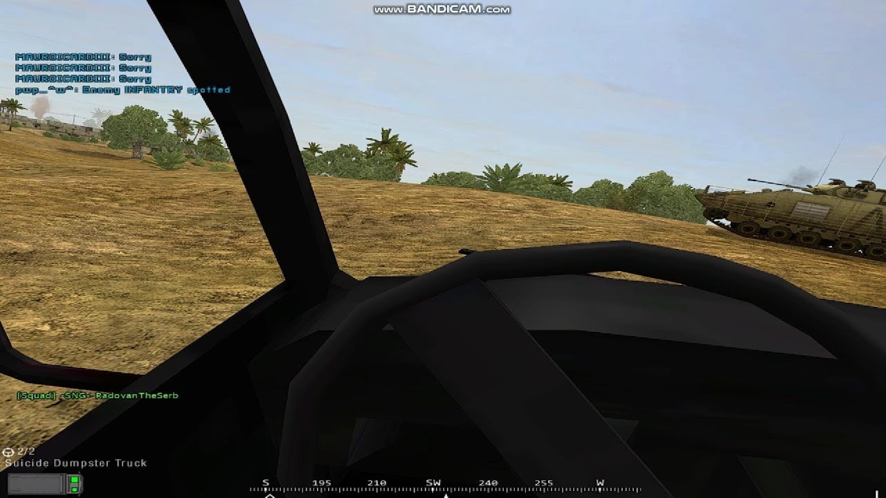 Project Reality -Destroying enemy Tanks and APCs with Car Bomb & Suicide Dumpster Truck