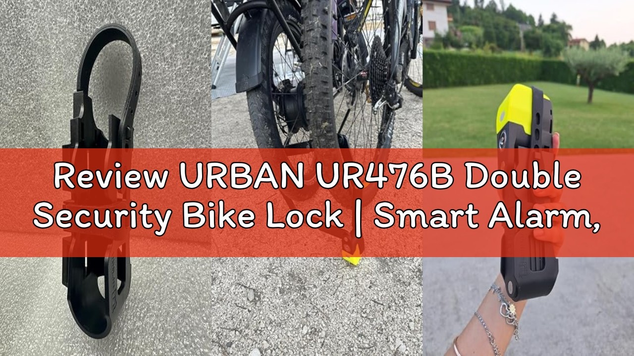 Review URBAN UR476B Double Security Bike Lock | Smart Alarm, 120dB, LED Alert, Warning | Most Secure