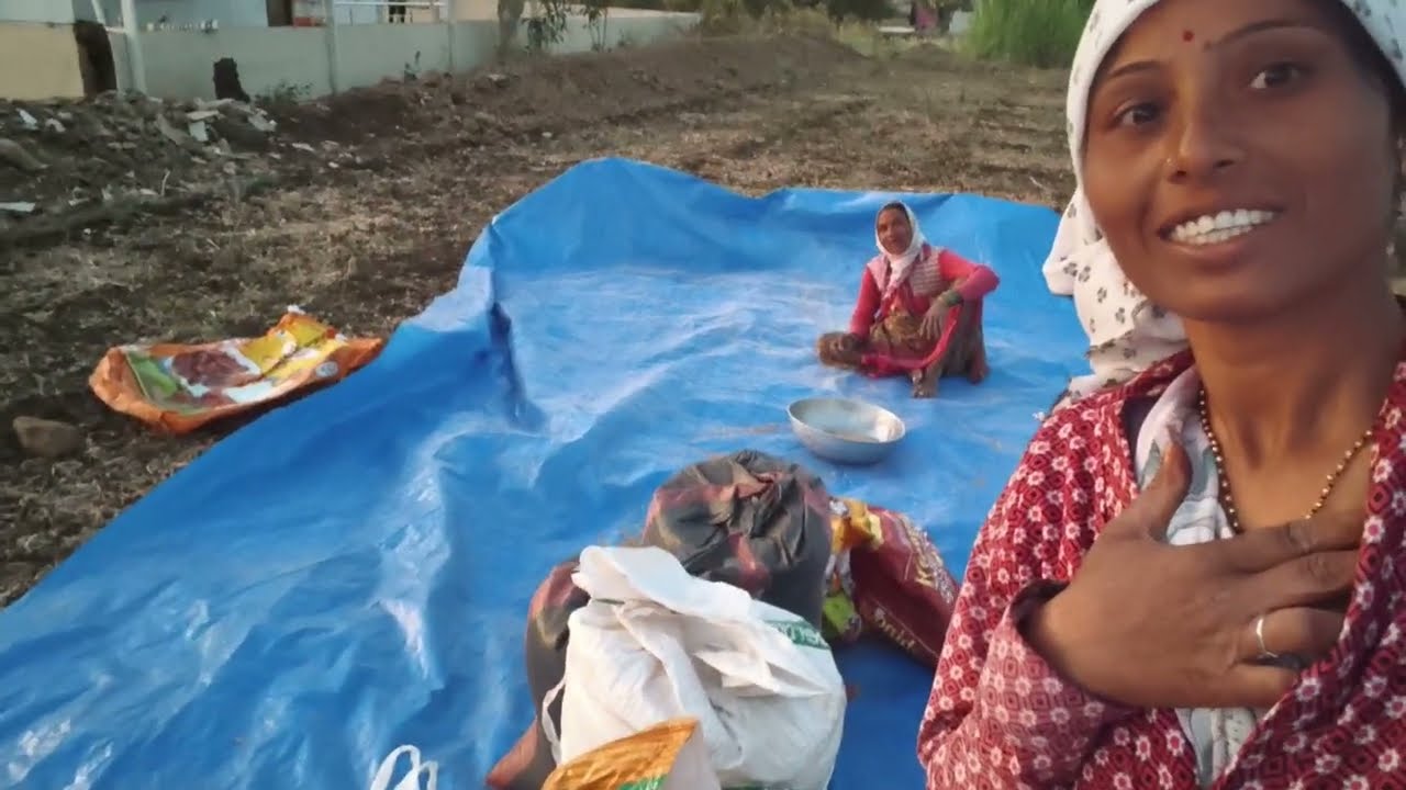 काम करून करून आला दम😔 !आहे तेवढ्यात समाधान#dailyvideo #farming # शेतकरी जीवन