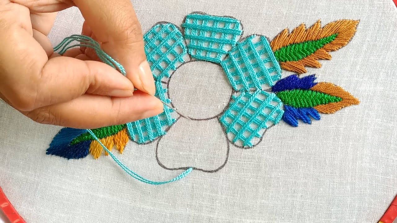 Amazing Flower Embroidery Idea with Thread, Hand Embroidery Amazing Flower Trick ,Flower Sewing Hack