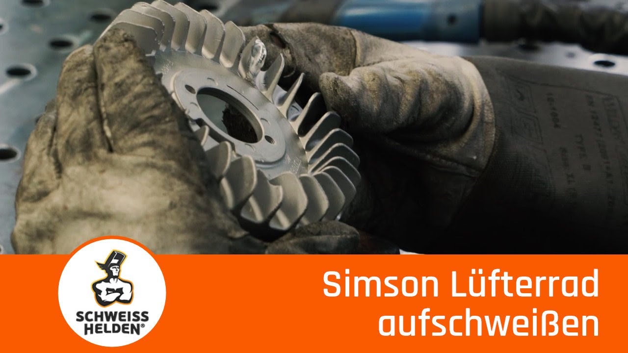 Lüfterrad vom Simson Gebläsemotor aufschweißen | Aluminium Schweißen mit Erik Folge 3
