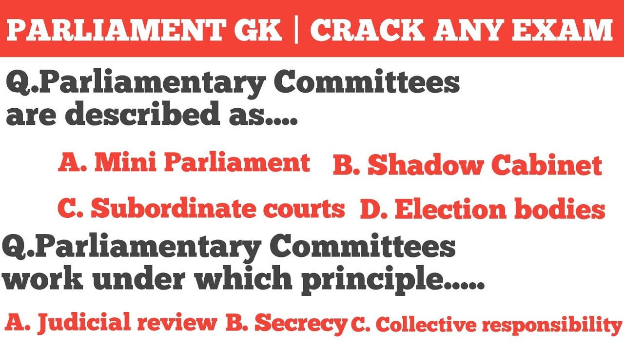 Indian Parliament GK | Most Important Questions for Competitive Exams