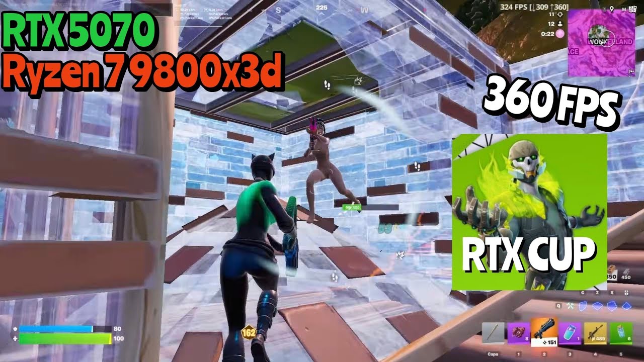 RTX 5070 + Ryzen 7 9800X3D | Fortnite RTX Cup | 1080p | 360 FPS | Performance mode | 20 kill win |