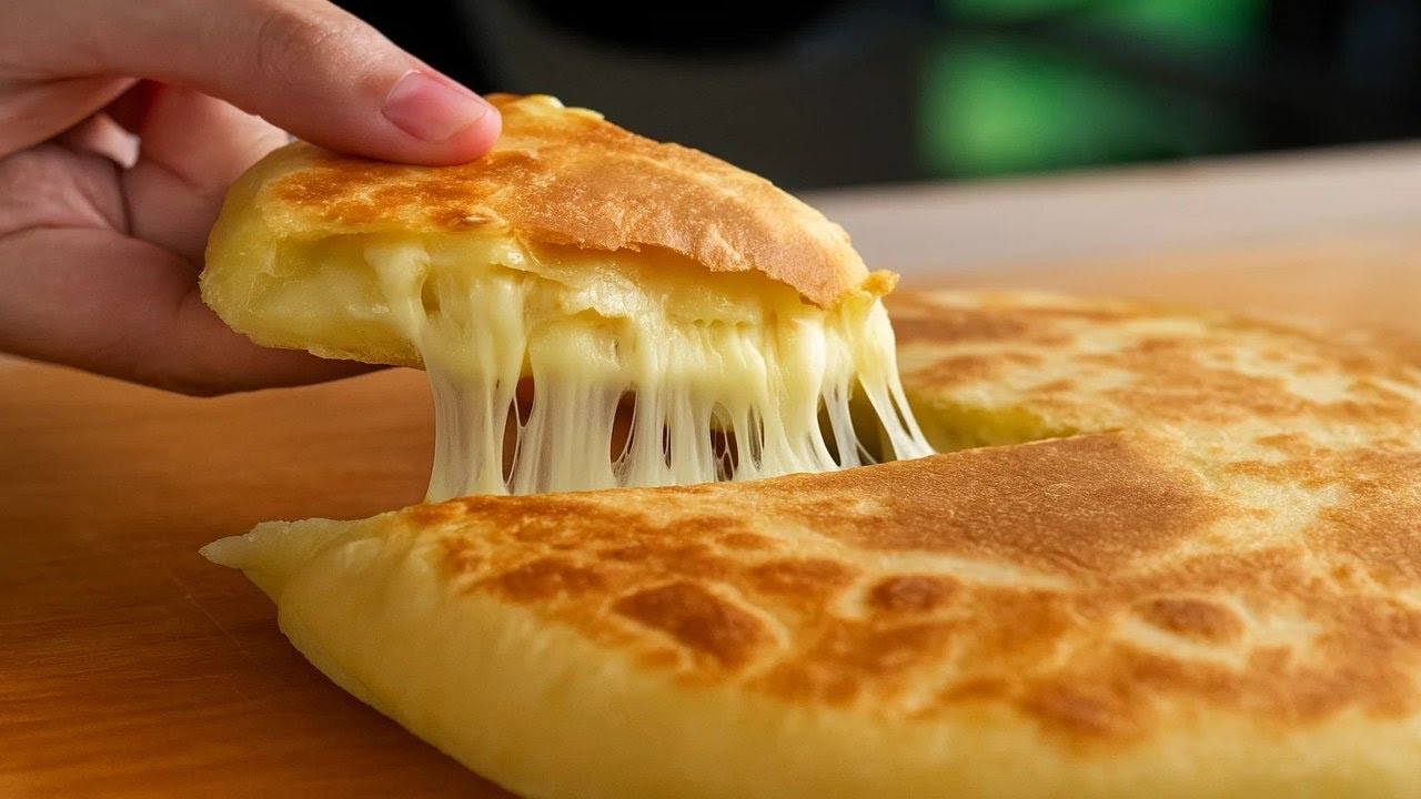 Potato Cheese Bread Recipe | Cheese and Potato Stuffed FlatBread