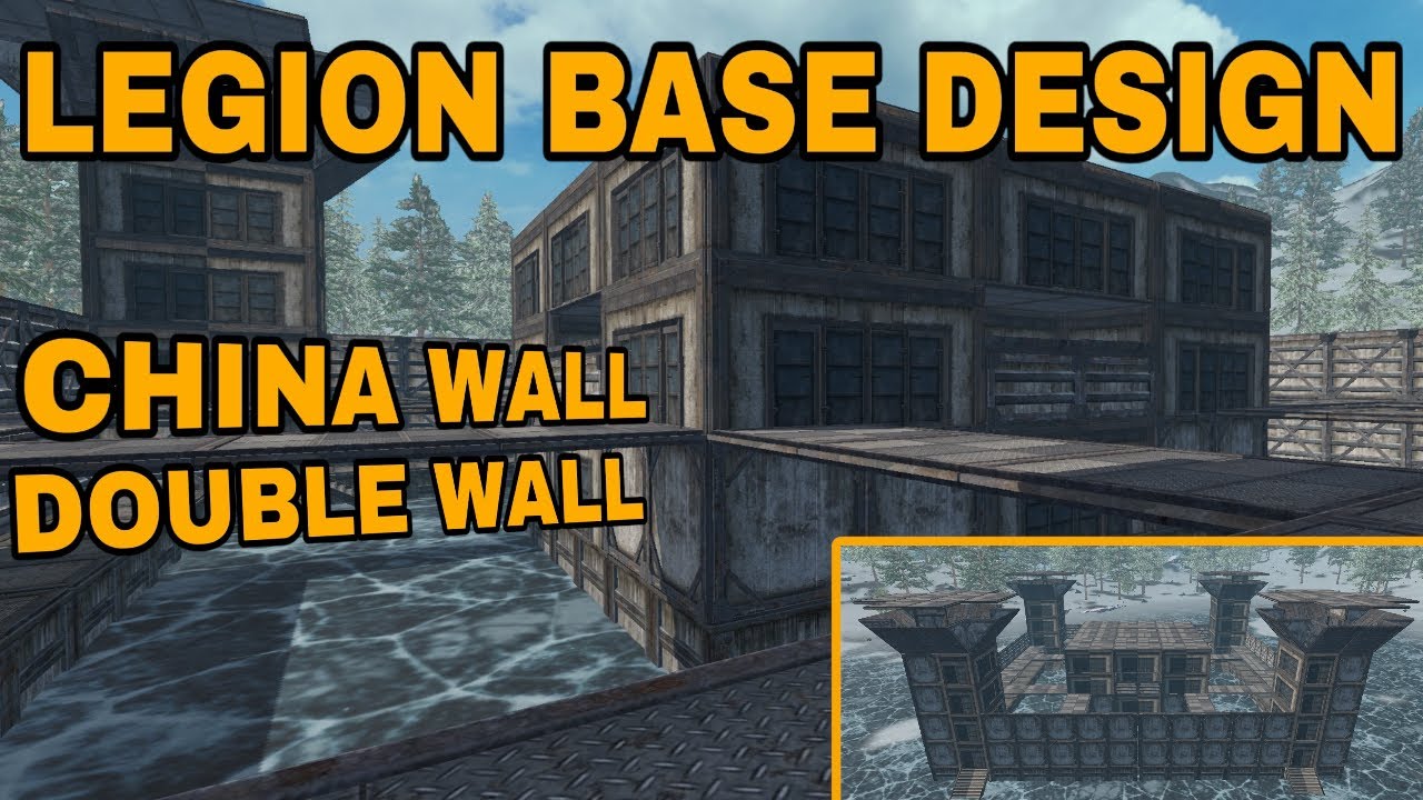 INSANE LEGION BASE DESIGN! (CHINA WALL INCLUDED!) | Last Island of Survival