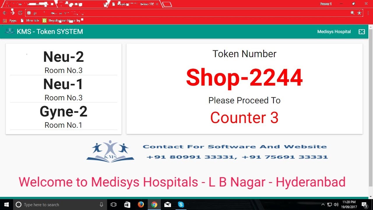 Queue management system, Token management system