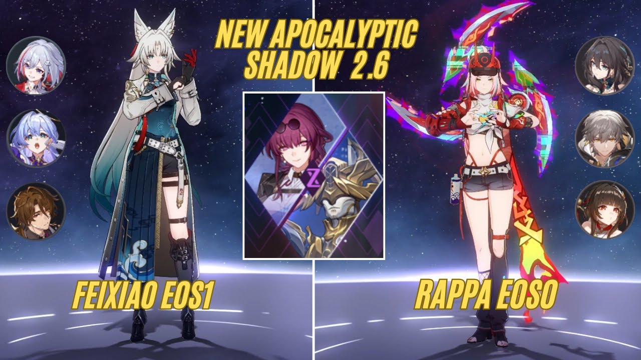 New Apocalyptic Shadow 2.6 With Feixiao & Rappa | Floor 4 (3 Stars) | Honkai Star Rail