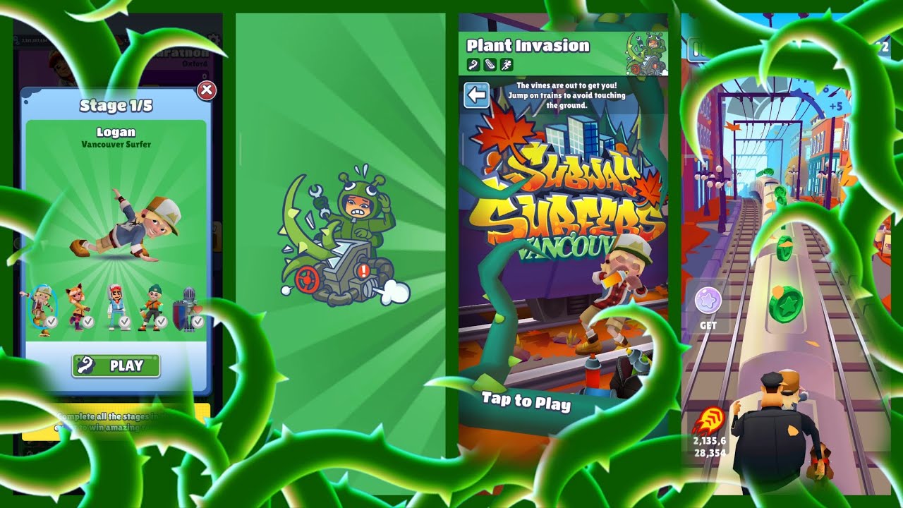 Subway Surfers No Floor Challenge - Plant Invasion WORLD TOUR Vancouver Autumn 2024!