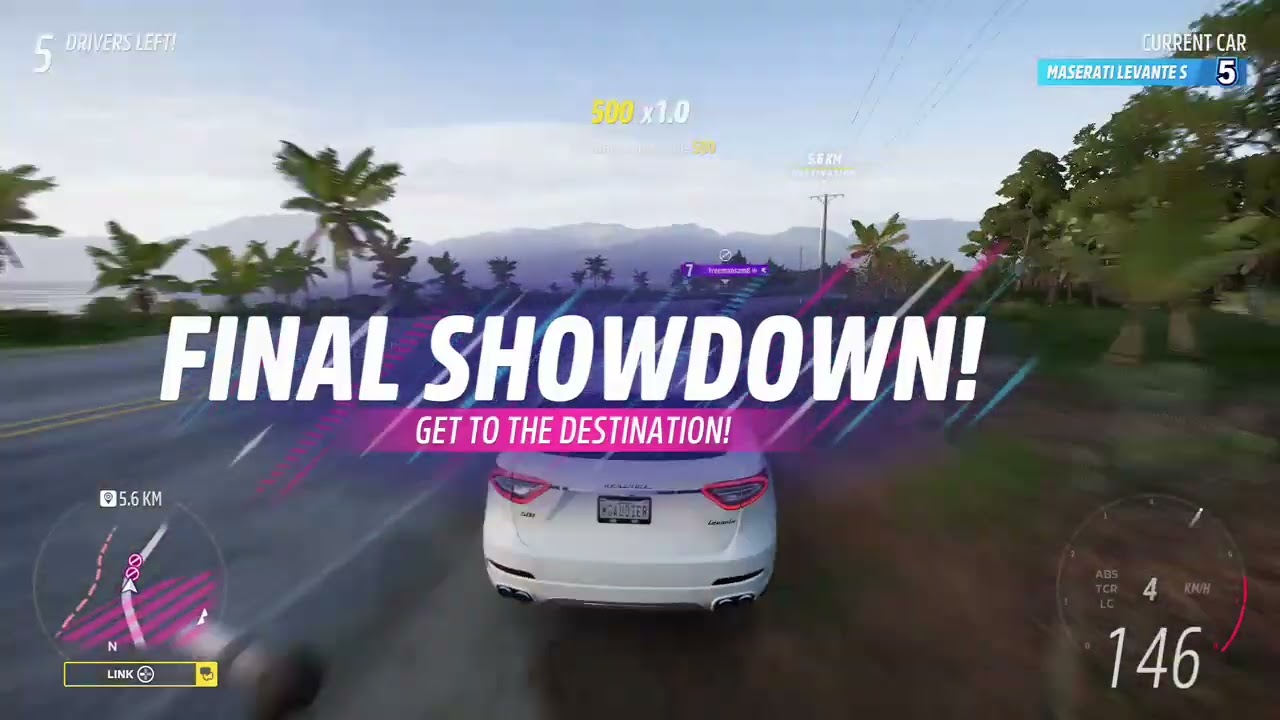 My GG on the eliminator FH5: Close final race vs Lambo Murciélago 