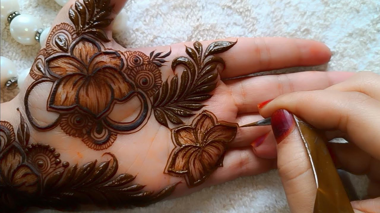 Latest Floral Hibiscus Mehndi Design 2024 | Step by Step Tutorial | Henna Fever