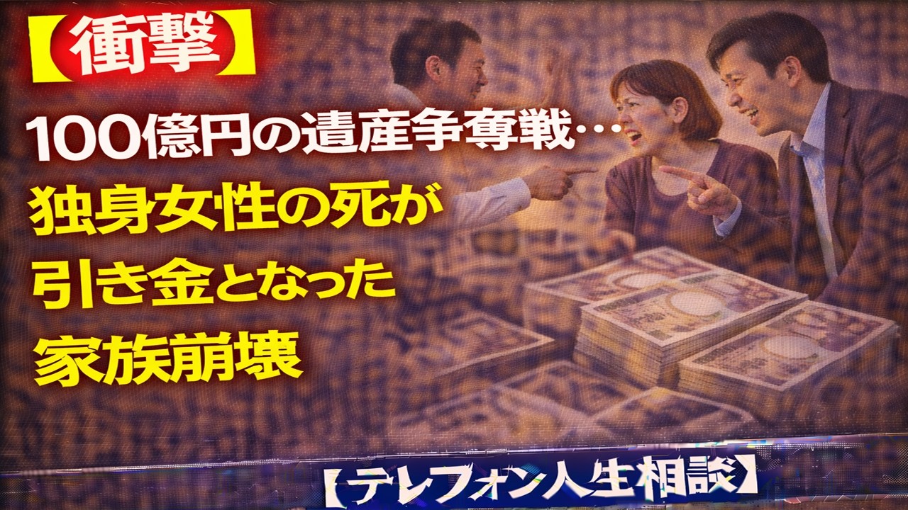 【衝撃】100億円の遺産争奪戦…独身女性の死が引き金となった家族崩壊  [テレフォン人生相談 ]