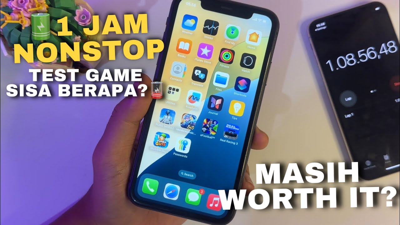 iPhone 11 Gaming Test – 1 Hour Playing PUBG, MOBILE LEGEND & eFootball! (Battery Drain & FPS Check)