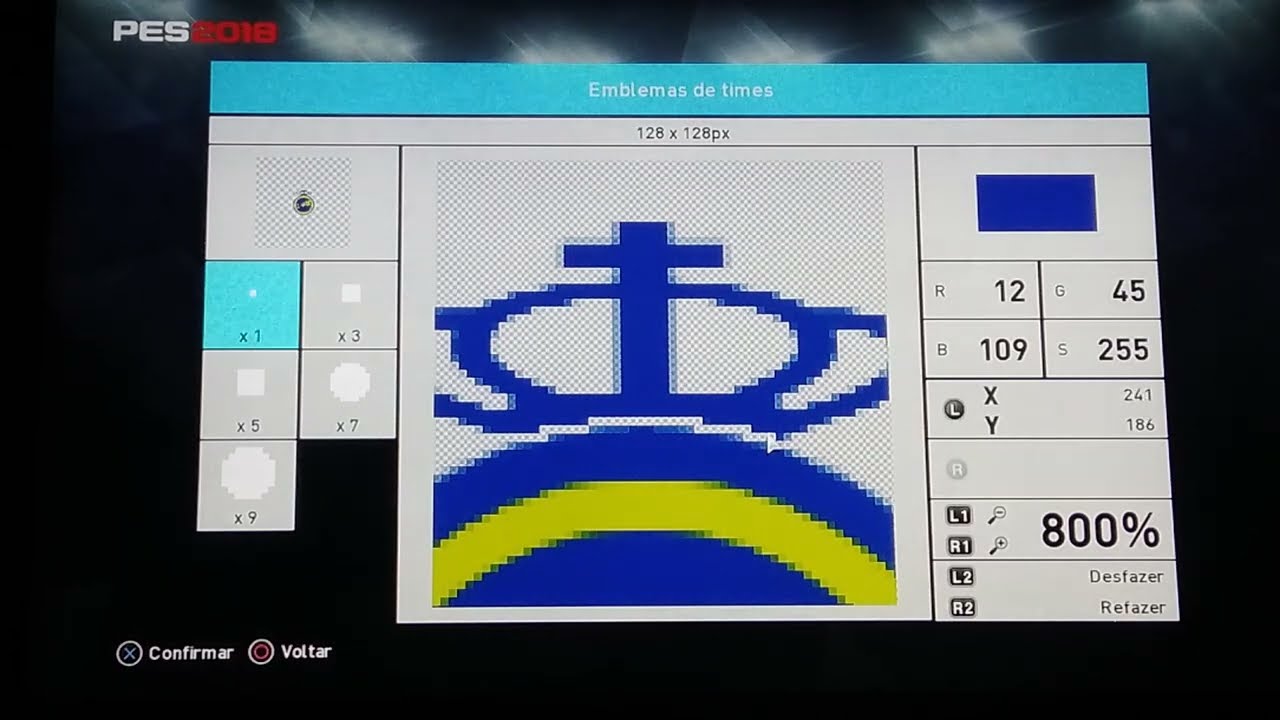Como criar escudo do Al Nassr Liga Saudita 🇸🇦 no pes 18, time do CR7.