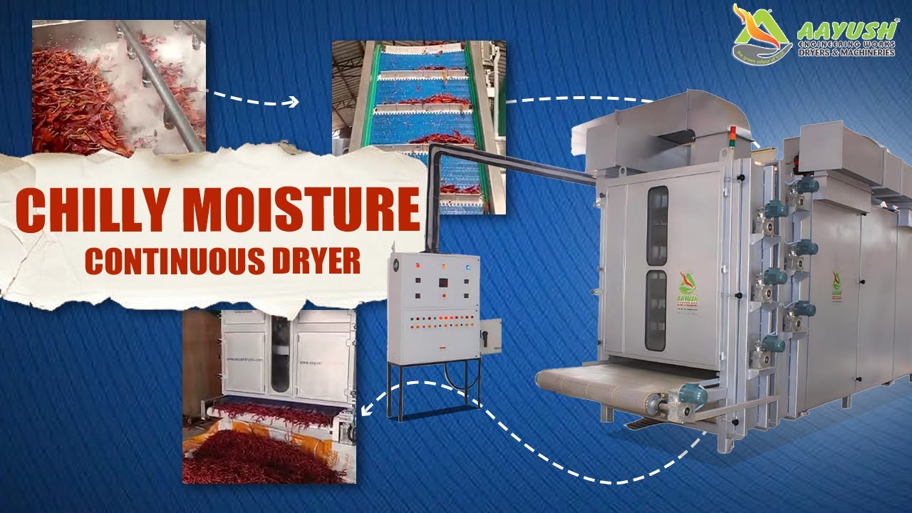Chilly Moisture Dryer| Continuous Dryer| Aayush Dryers | Agricultural Dryer