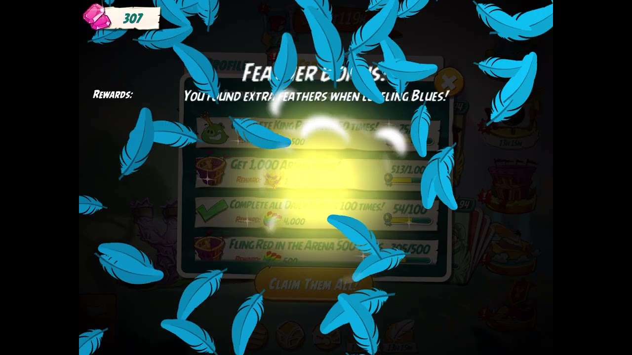 Angry birds 2: claiming feathers on feathers frenzy
