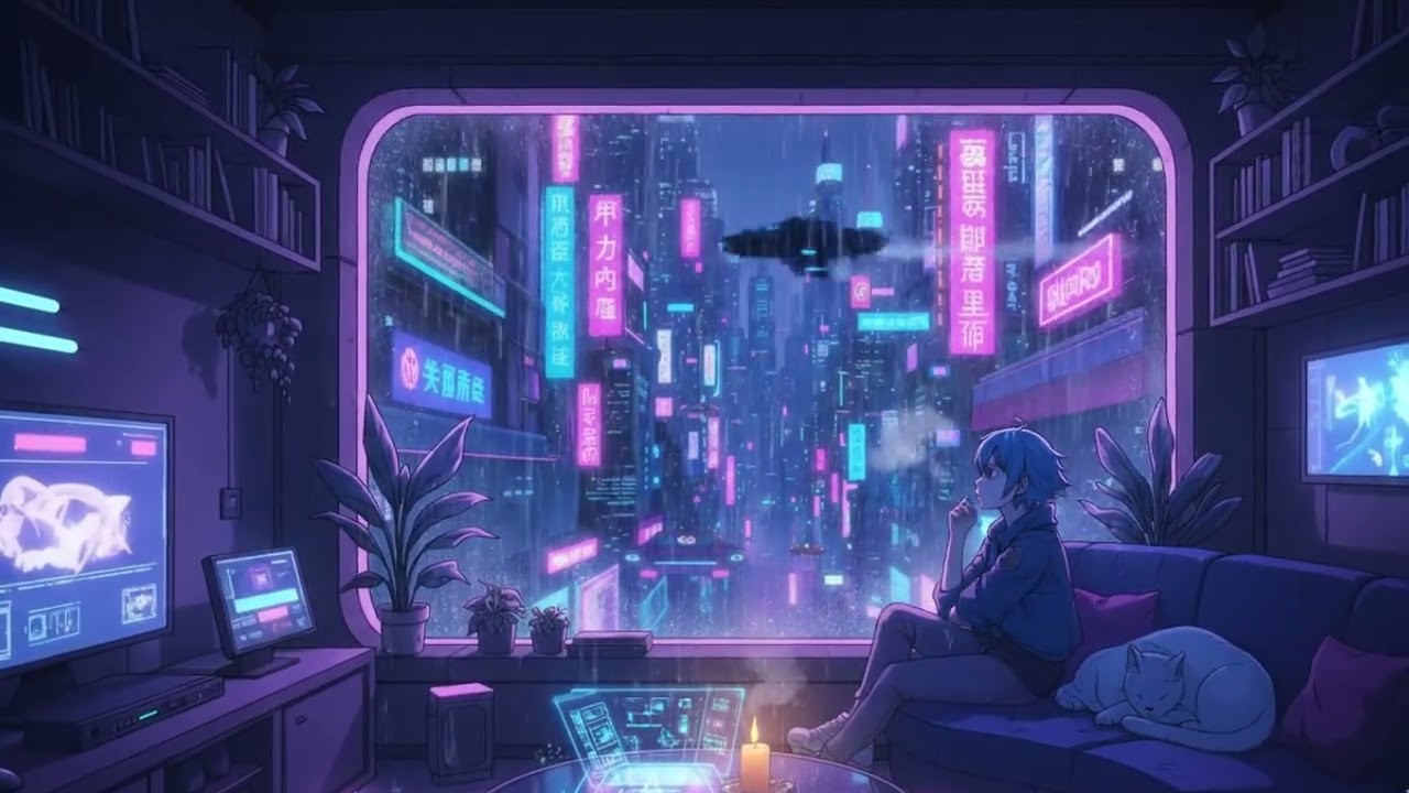 Cyberpunk Lofi Hip Hop Mix 🎧 Stress Relief / Study Music | Study Rumor