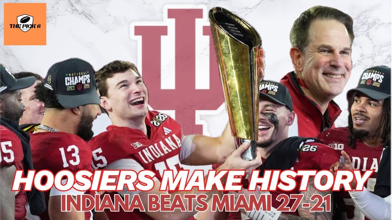 INDIANA HOOSIERS MAKE HISTORY BEATING MIAMI 27-21 TO WIN THEIR FIRST CHAMPIONSHIP