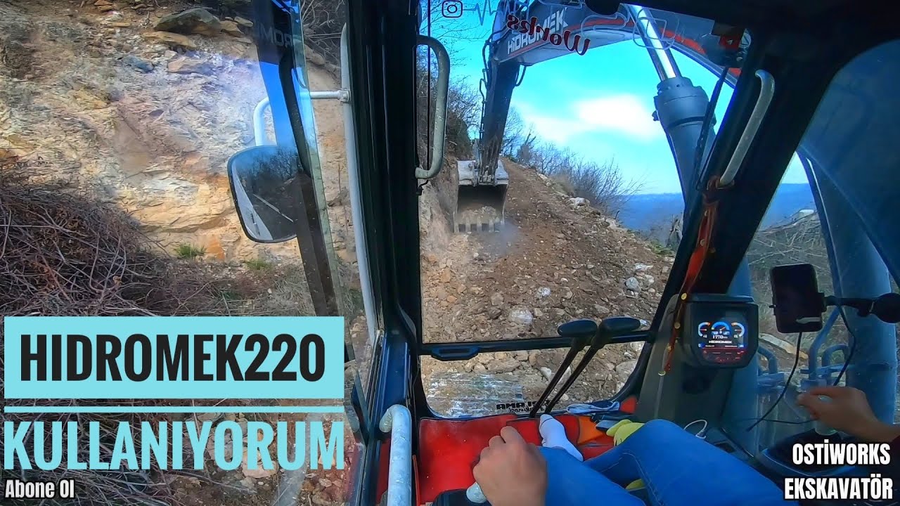 Ekskavatör(kepçe) Dik Arazide Yol Yapıyorum | Tehlikeki Yol Çalışması!!