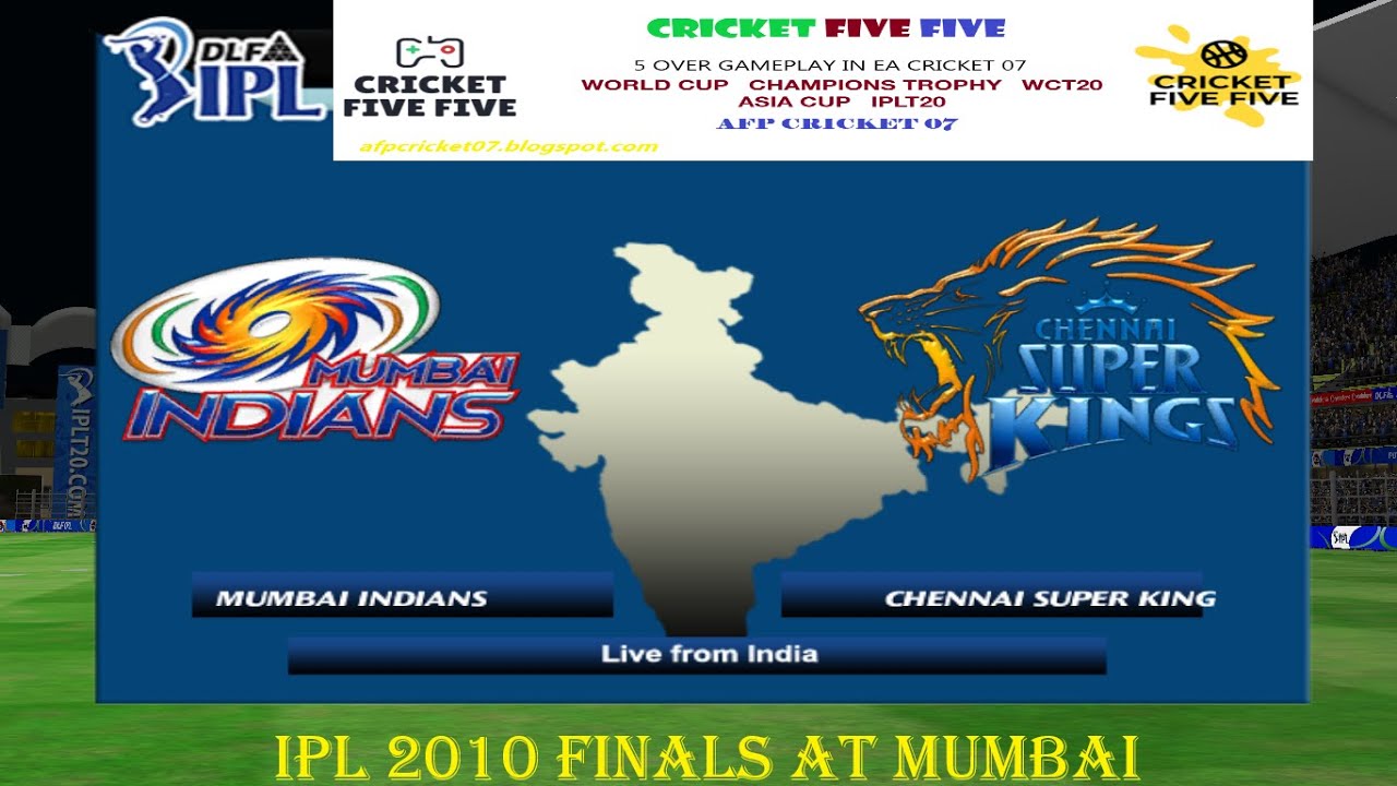 IPL 2010 FINAL CSK VS MI (5 OVER) GAME PLAY AT MUMBAI