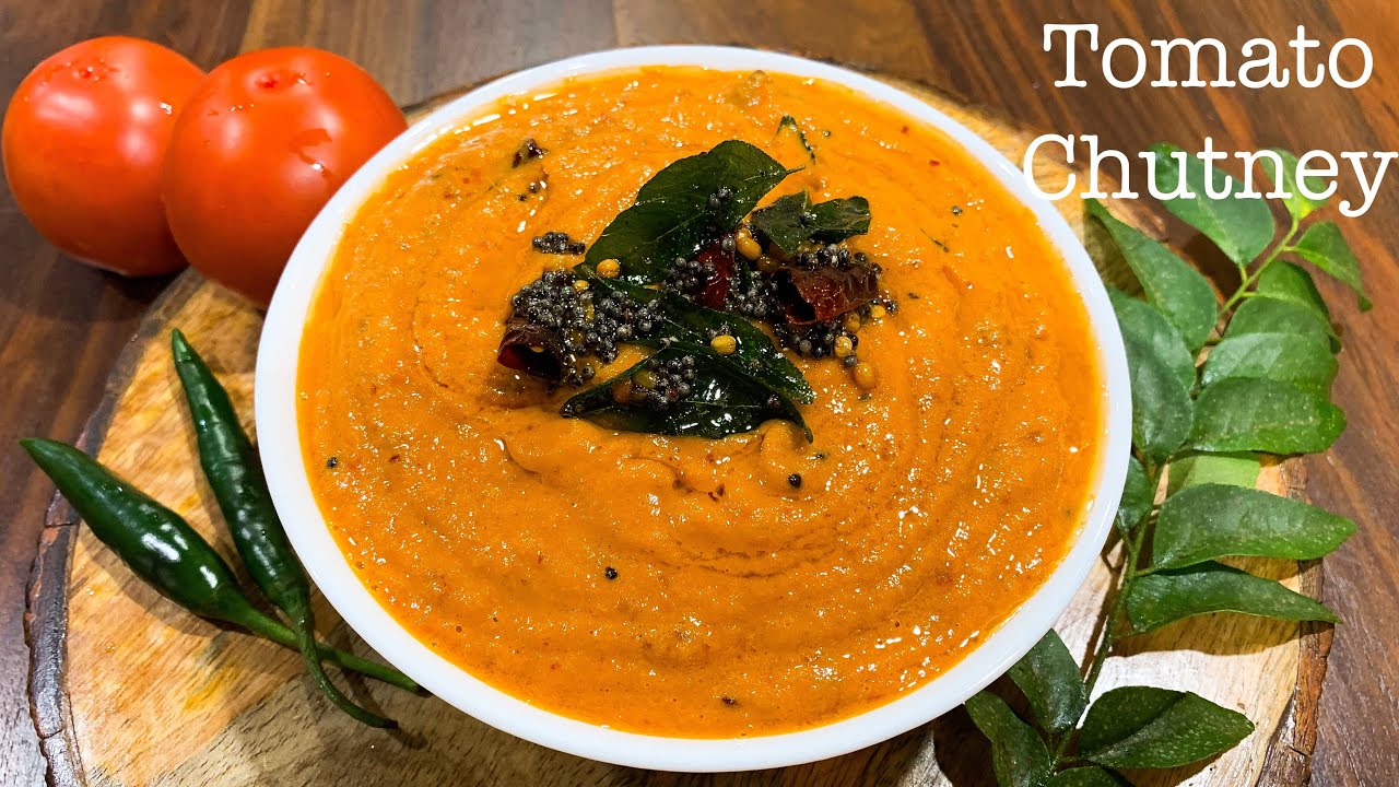 Tomato Chutney (South Indian Style) Simple, Flavourful Best For Idli, Dosa
