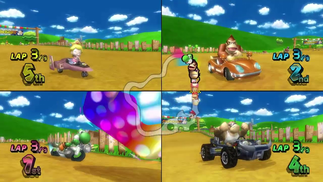 Mario Kart Wii ✦ 4 Players #654 Mushroom Cup 150cc