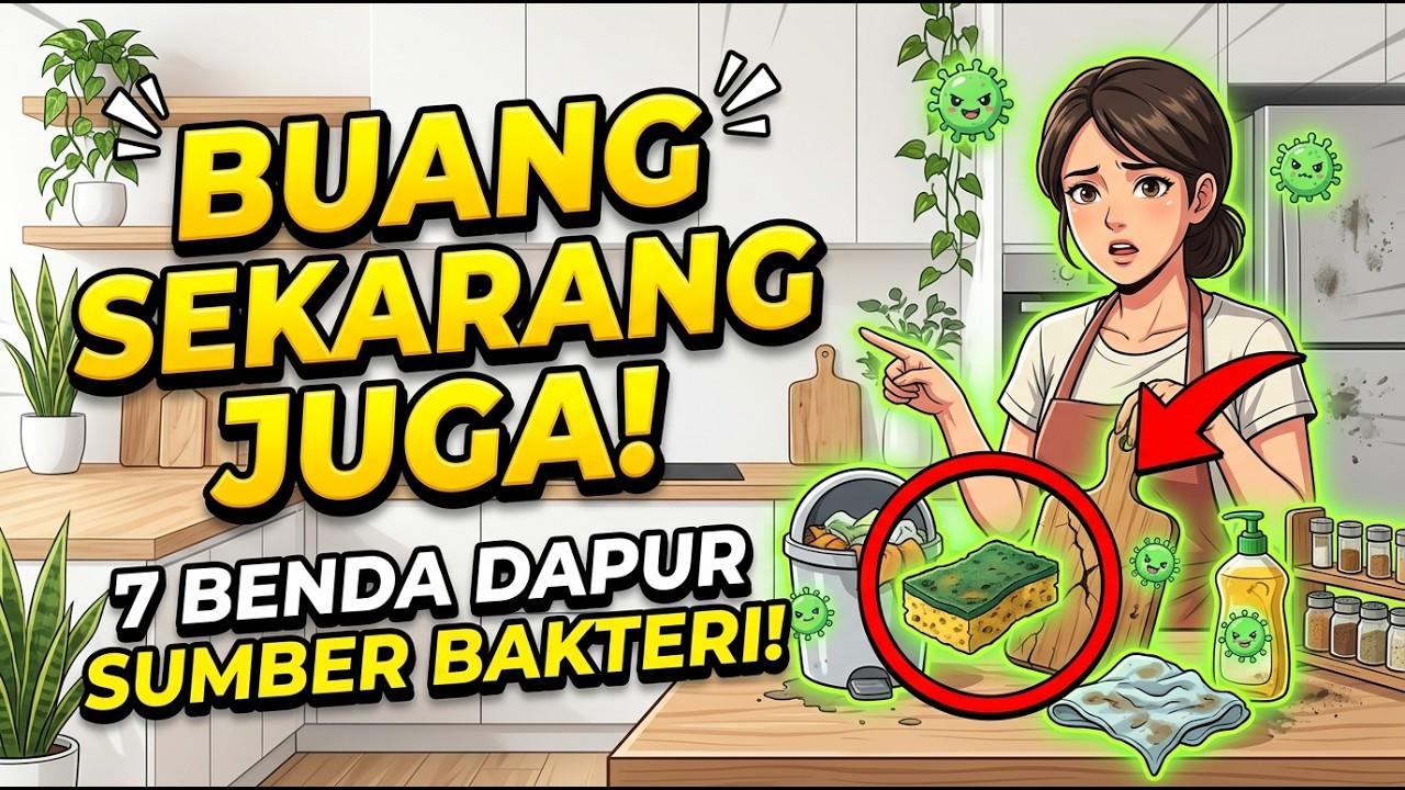 Buang Sekarang! 7 Benda di Dapur yang Menumpuk Bakteri dan Sampah.