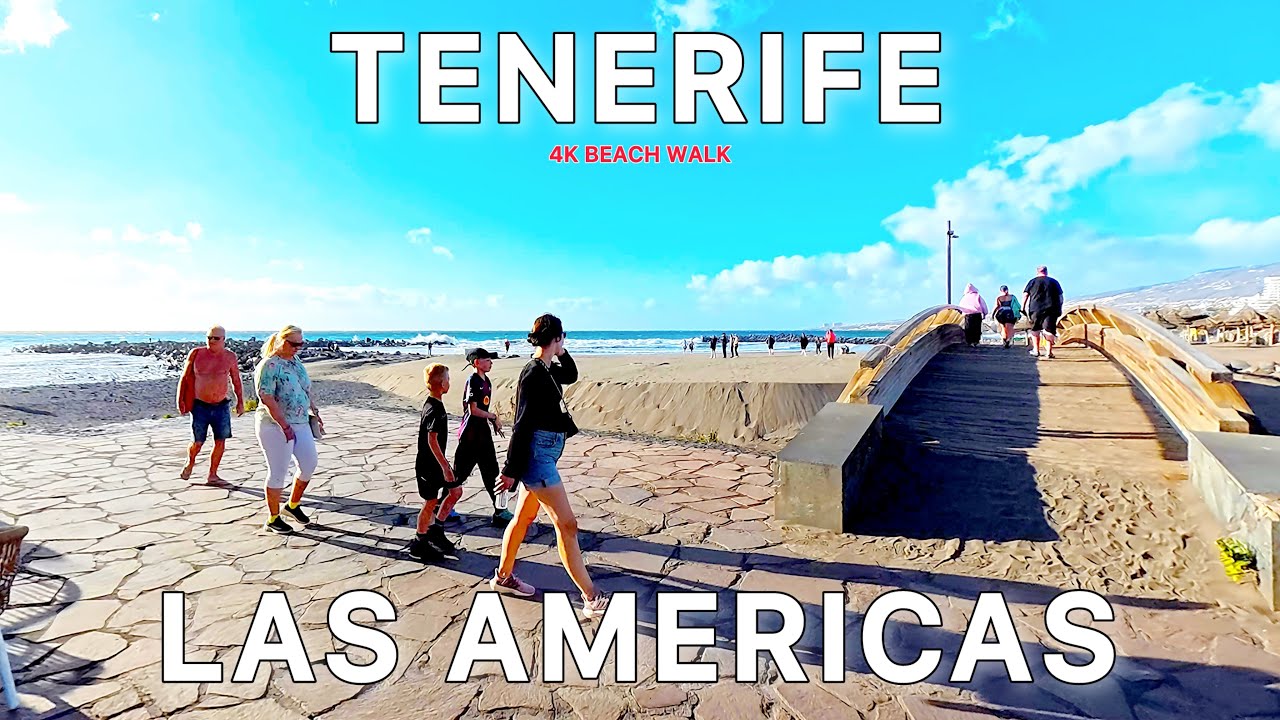 TENERIFE 🏖️ Beach Walk | Playa de Las Americas 🌊☀️ 4K