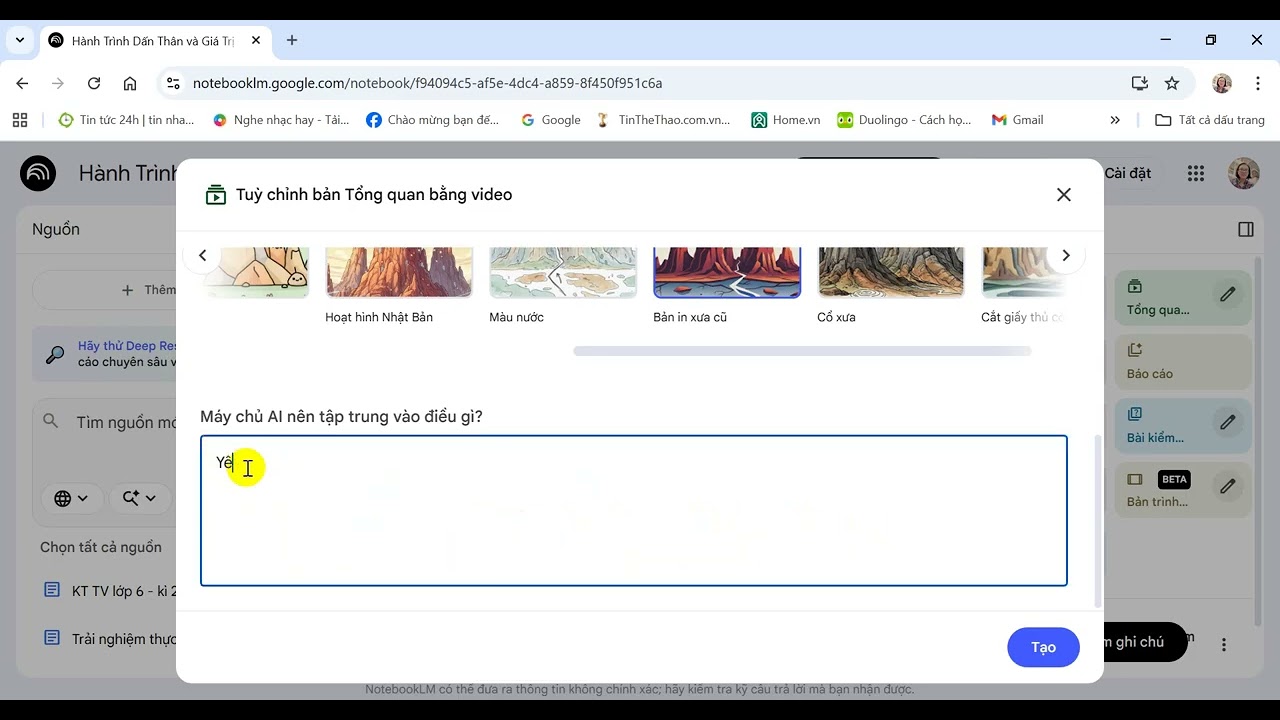 HƯỚNG DẪN SỬ DỤNG NOTEBOOKLM TẠO INFOGRAPIC VÀ VIDEO CHO NỘI DUNG BÀI HỌC