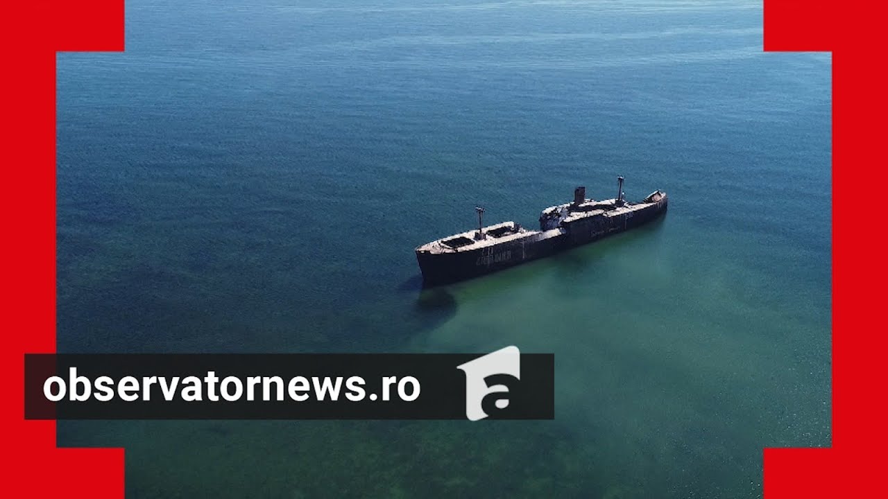 Cum arată interiorul epavei de la Costineşti, pe cale să dispară înghiţită de mare