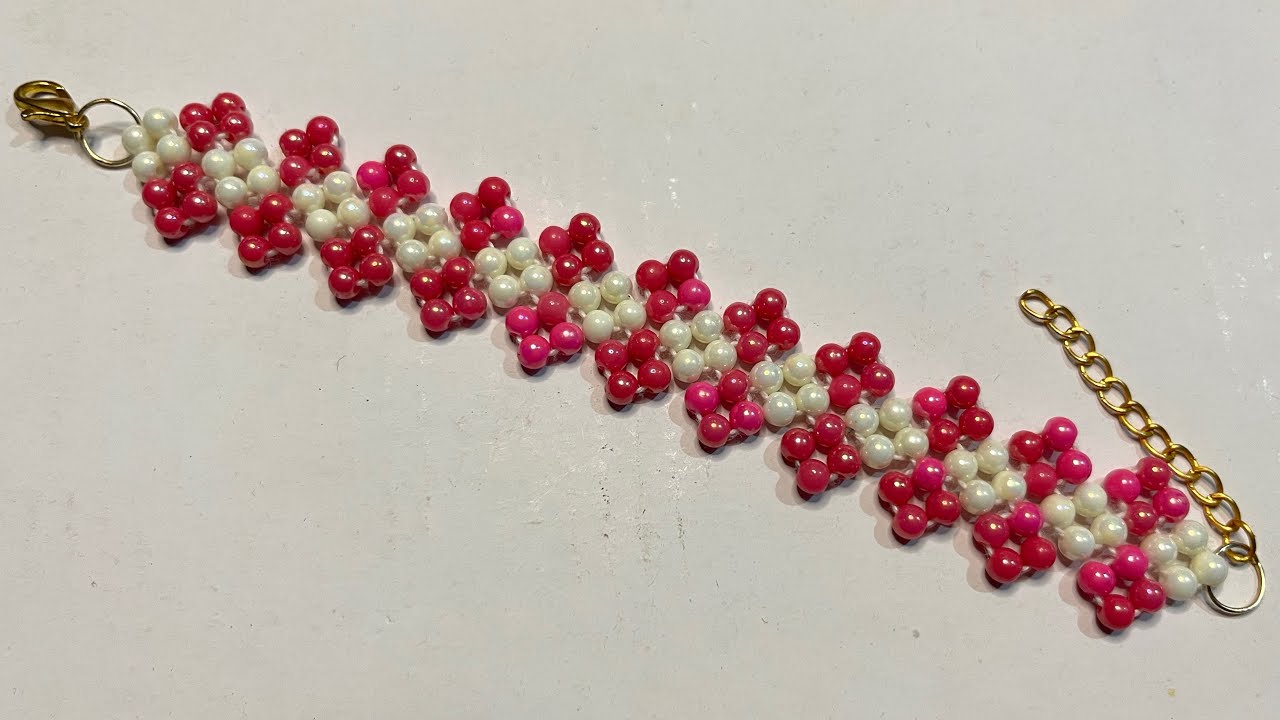 Easy tutorial of beaded bracelet🩷