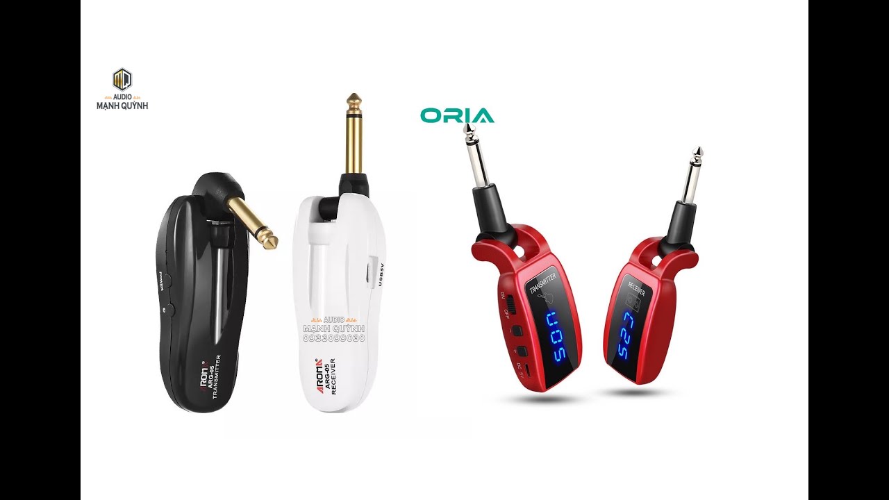 [MQA] Bộ Thu Phát Không Dây Cho Nhạc Cụ, Đàn Guitar - AROMA (ARU-10, ARG-05) ORIA U12DX, A9)