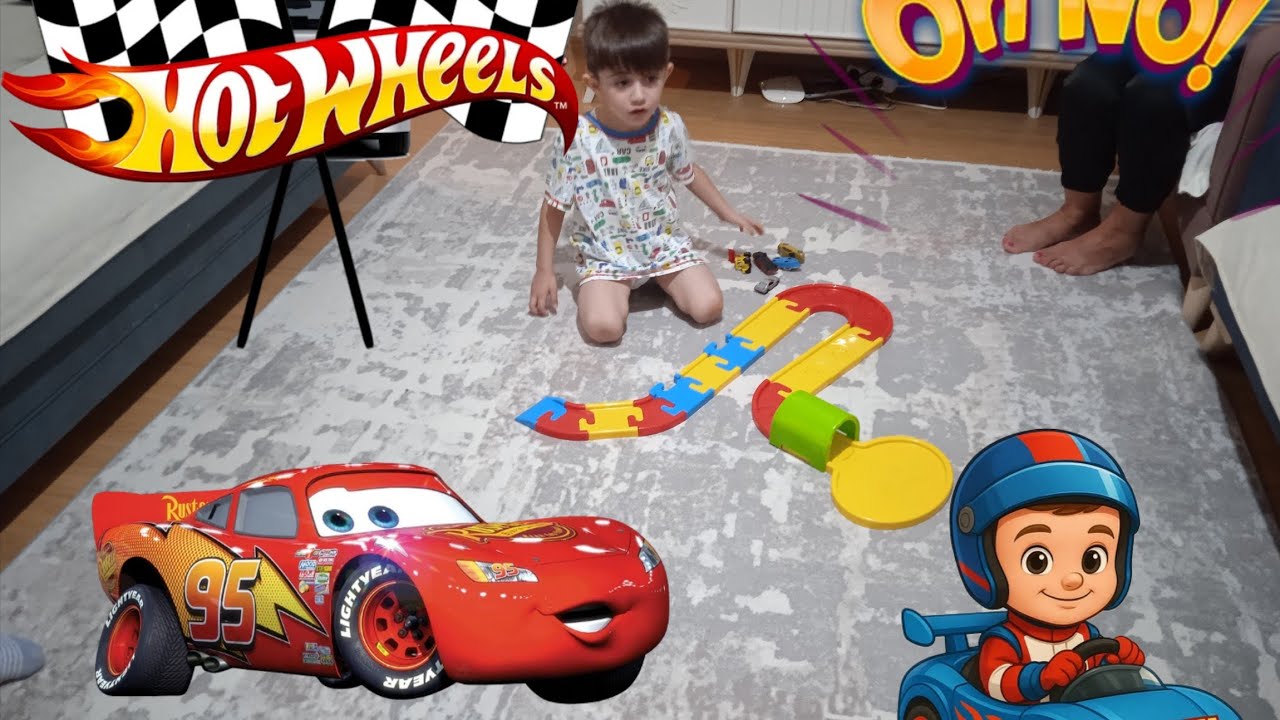 Oyuncak araba videolari! Tren yaptık ,polis arabası;itfaye , ambulans ışıklı,canavar kamyon traktör!
