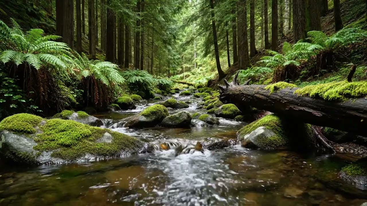 Sleep River Flow: Peaceful Stream Ambience | Quiet Night for Deep Sleep & Relaxation