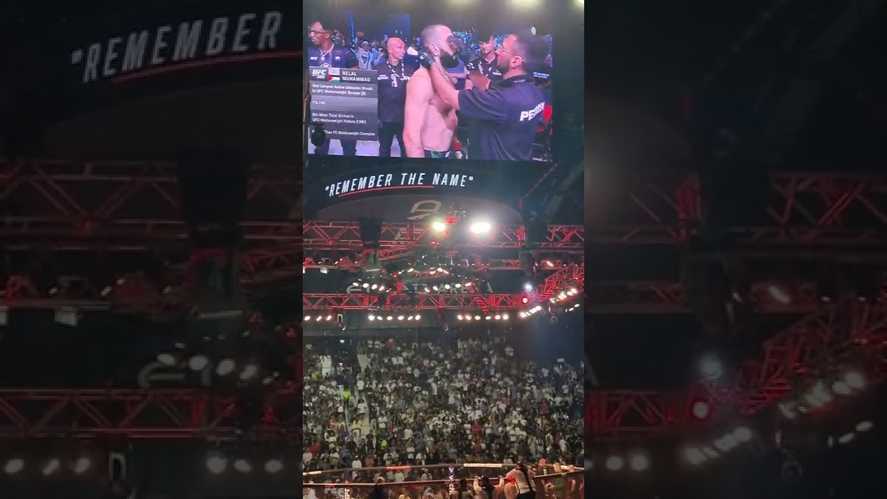 UFC 280 Belal Muhammed Walk Out Palestine Dammi Falastini
