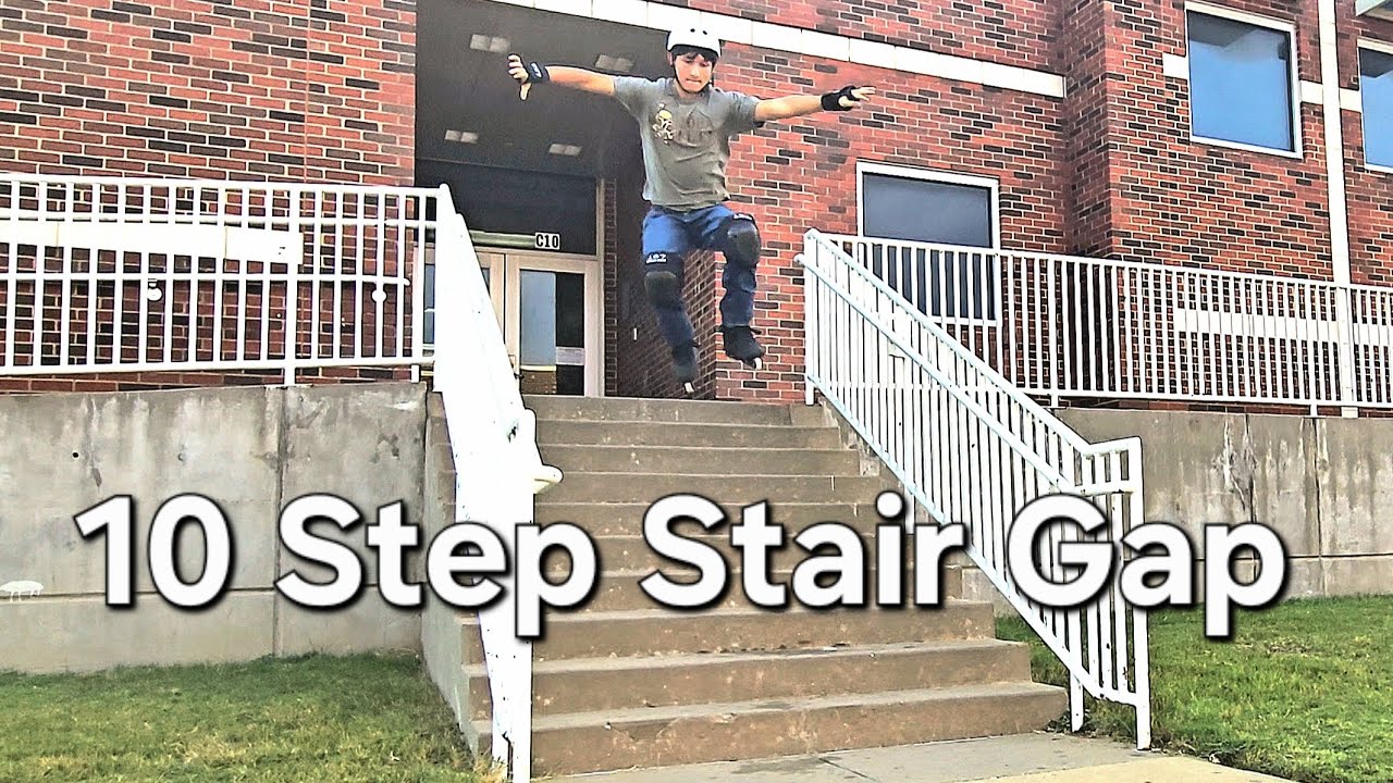 10 Step Stair Gap Aggressive inline skating 