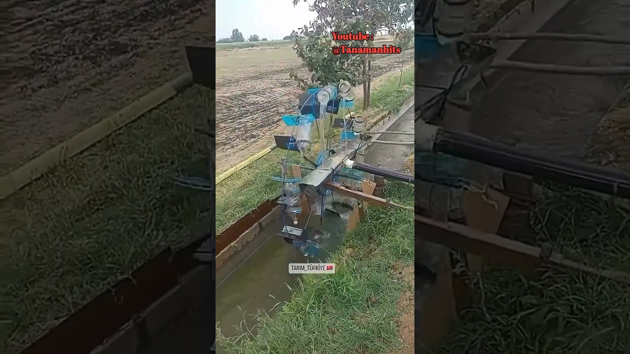 Pengairan ladang dengan menggunakan kincir air manual di negara Turki #shorts #shortvideo