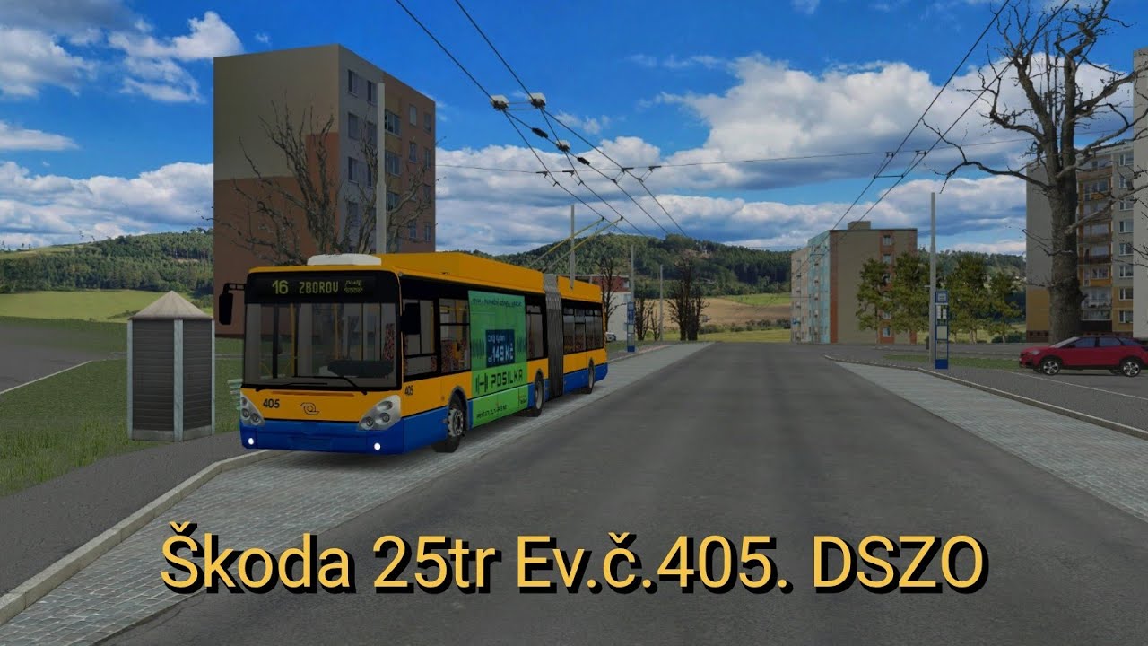 Simt simulator - linka 16, škoda 25tr #405 DSZO (Repaint jde získat v simt ježdění)