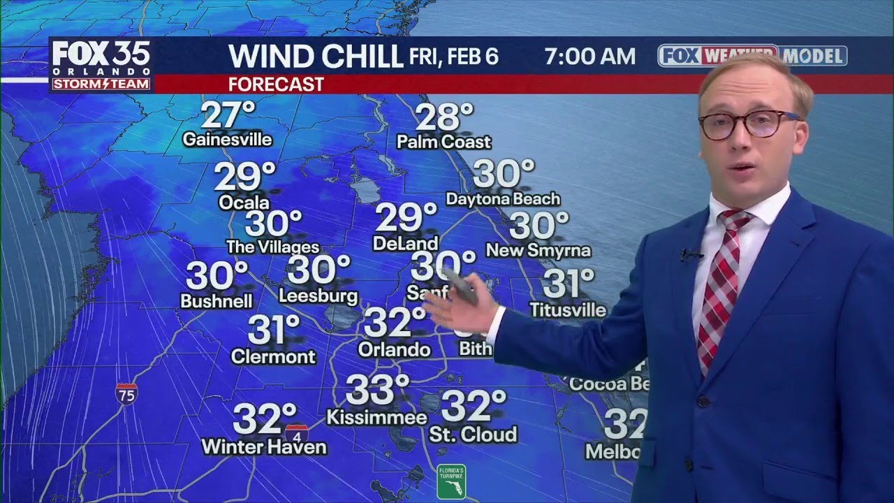 Orlando Weather Forecast: 20s and 30s wind chill returning