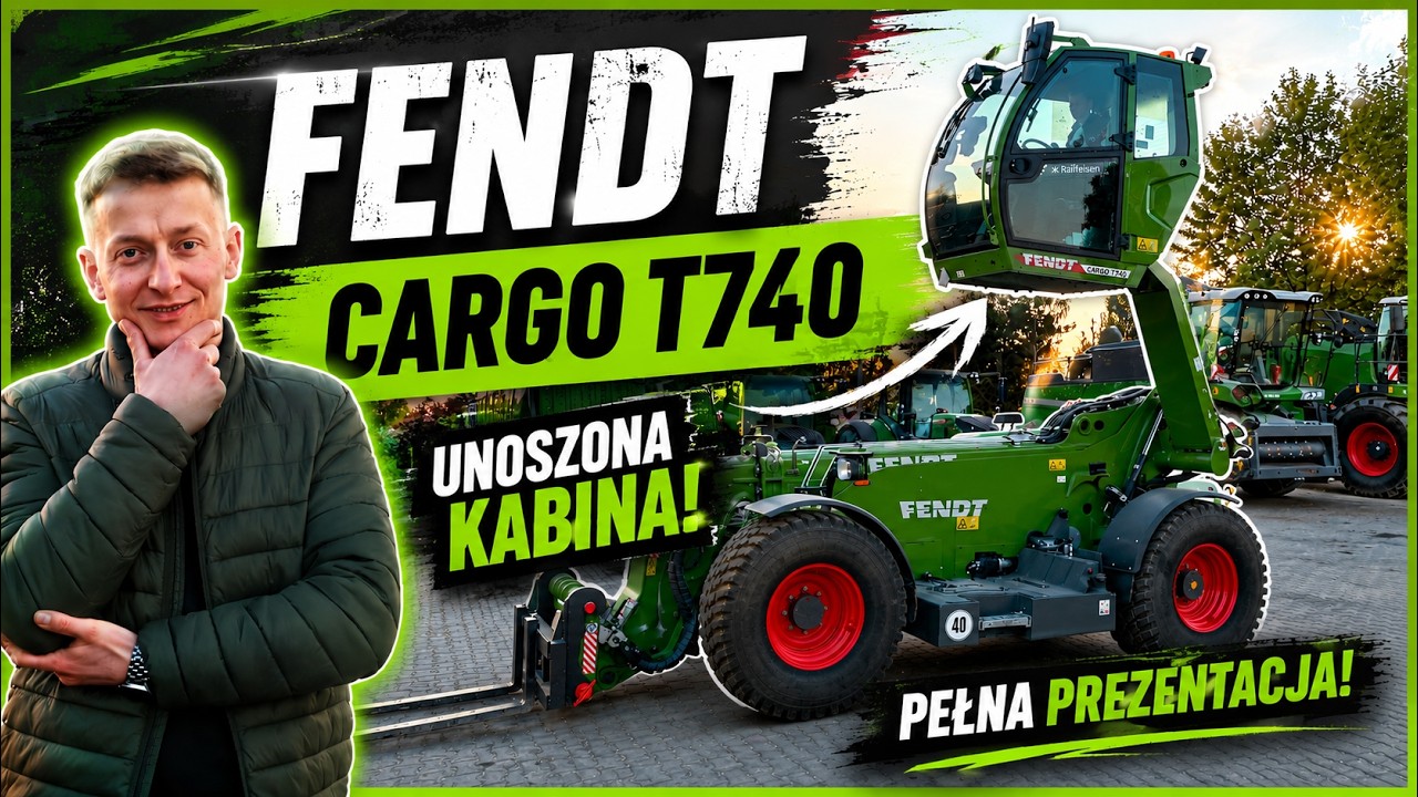 FENDT CARGO T740 &ndash; kabina, kt&oacute;ra jedzie do g&oacute;ry razem z operatorem | Prezentacja / test ładowarki