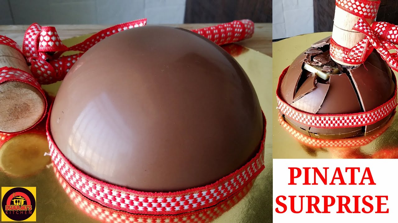 How to Make Pinata Cake at Home | Chocolate Cake | Surprise Christmas cake