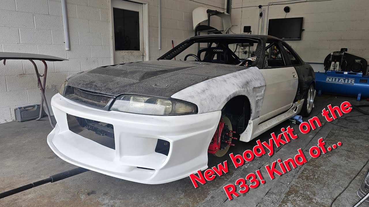 R33 Skyline gets a fresh new bodykit... some might say a little too fresh!! At JM Details