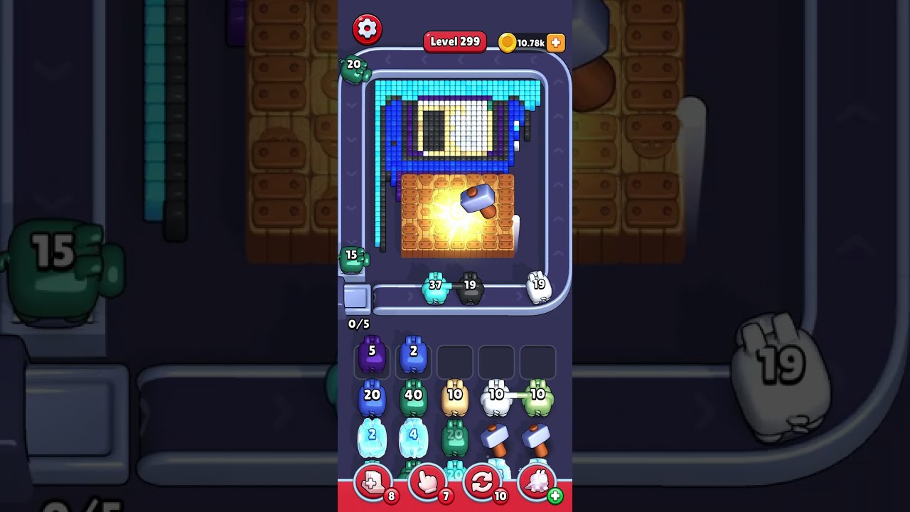 Level 299 flappy disc pixel puzzle challenge! #pixelflow #level299 subscribe!
