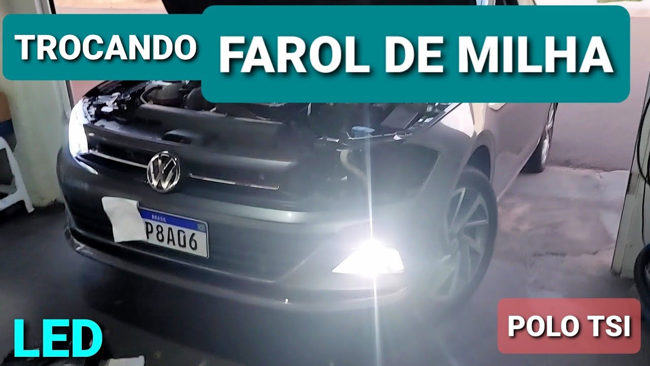 Instalação de LED no farol de neblina do Polo e Virtus