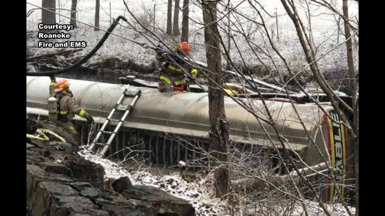RAW VIDEO: Images of NC fuel tanker spill in Virginia